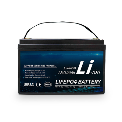 Trailer 12.8V 100ah Lithium ion lifepo4 battery Pack dengan layar LCD untuk Energi