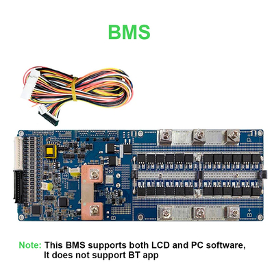 Sistem manajemen baterai Seplos ABMS 16S 48V 200A RS 485 LCD CAN di rumah surya
